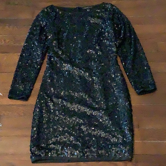 Mango Sequin Dress Long Sleeve Mini Size XS - Picture 5 of 5